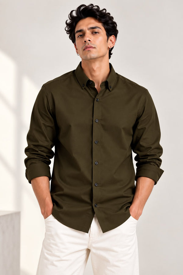 Cosmoff- Relaxed Fit Corduroy Shirt - Black